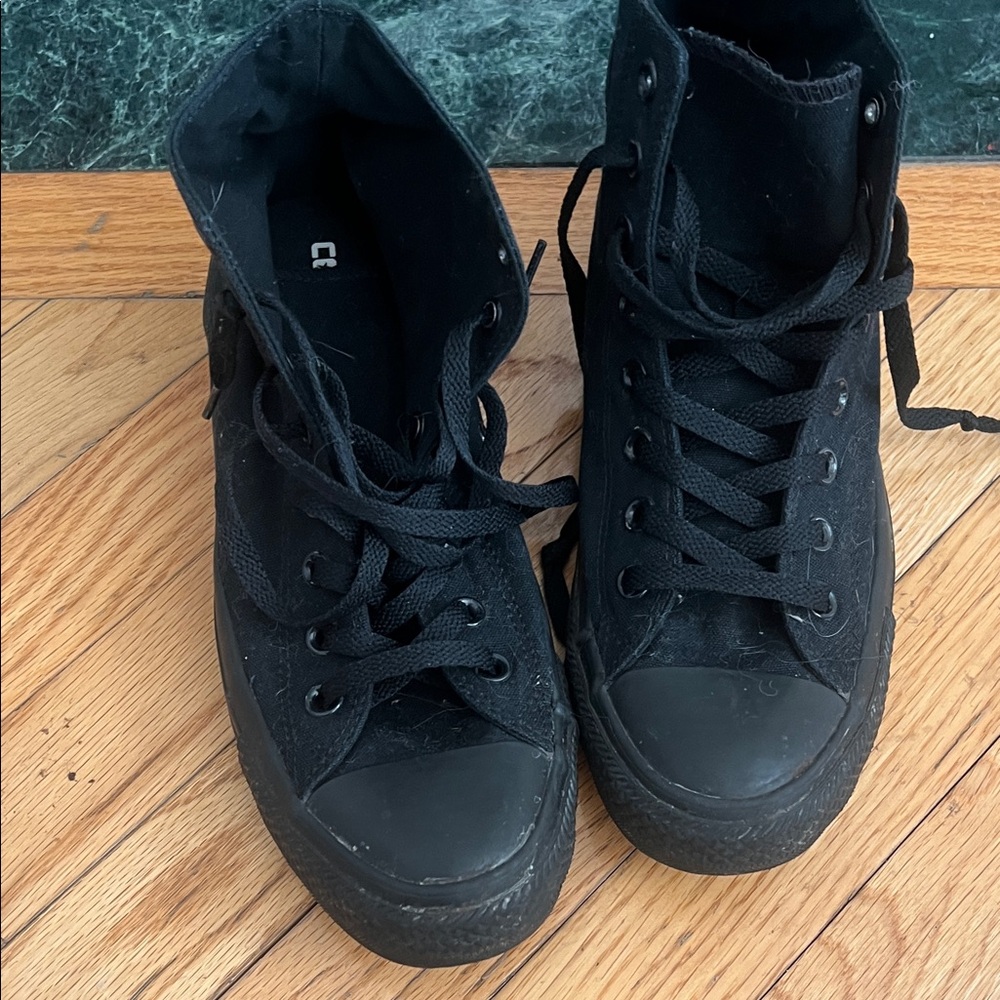 Black High-Top Sneakers